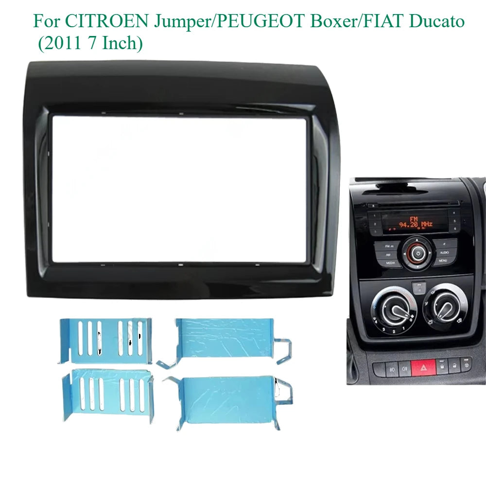Car Radio Fascia For CITROEN Jumper/PEUGEOT Boxer/FIAT Ducato (2011) Android Player Dash Panel Head Unit 2 Din DVD GPS MP5 Frame