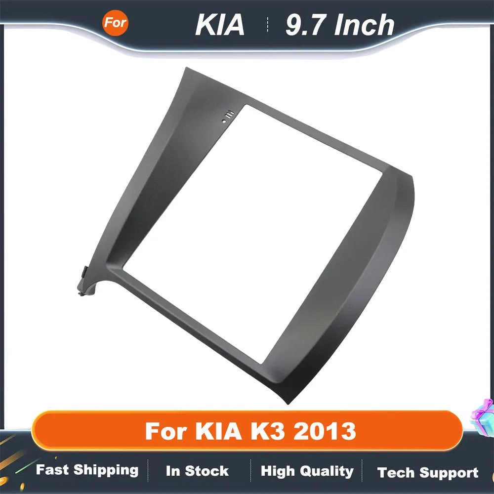 9.7 Inch 2 Din Car Radio Fascias For KIA K3 2013 Tesla Style Multimedia Frame Video Player Navigation DVD Panel Trim