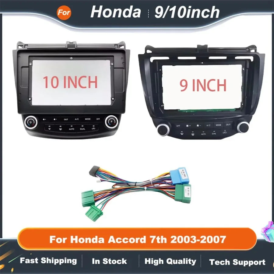 9/10Inch Car Accessories Car Radio For Honda Accord 7th 2003-2007 Dashboard Android Car Dvd Player Frame