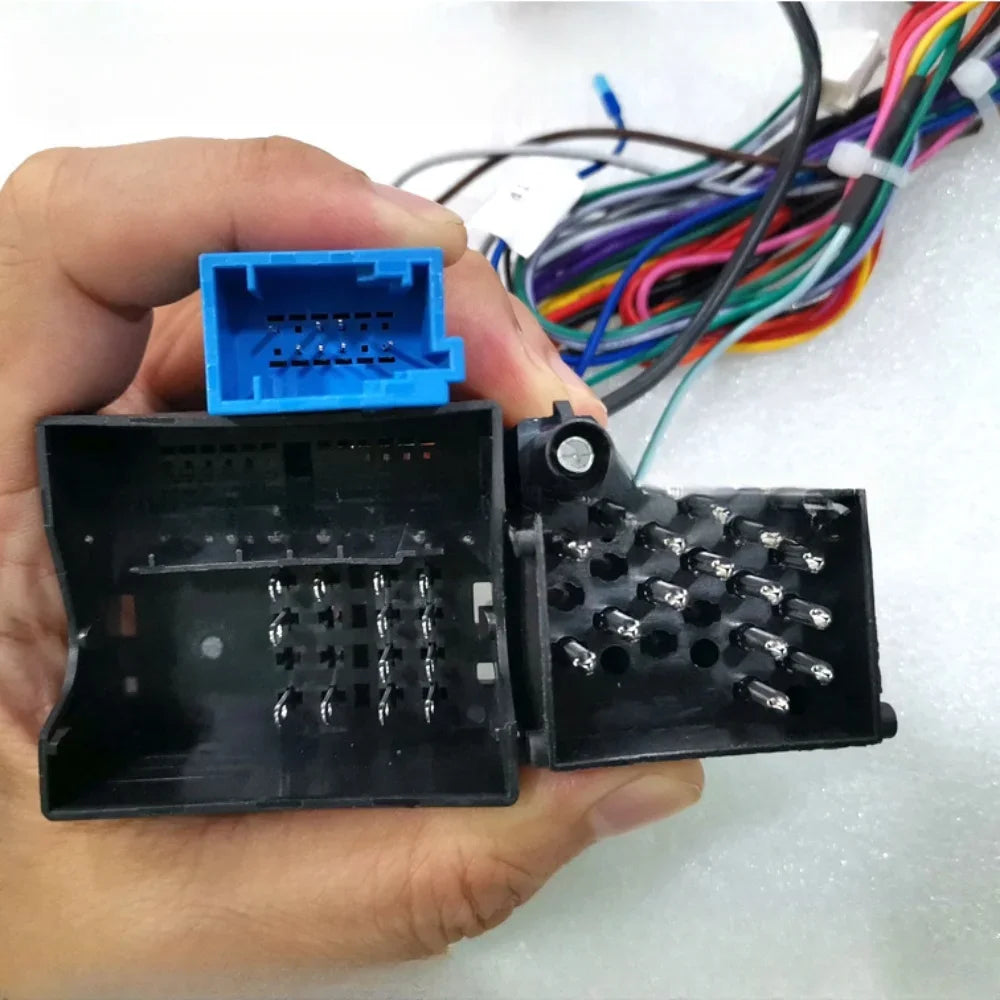 Car 16 Pin Wiring Harness Adapter Decoder For BMW E46 E39 E53 X5 3/5 Series Android Radio Power Cable With Canbus Box