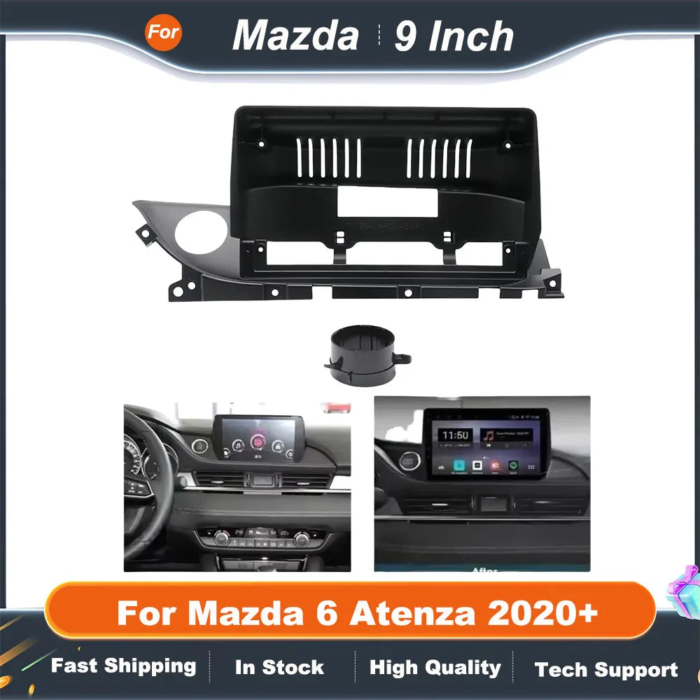 9 Inch Car Frame Fascia For Mazda 6 Atenza 2020+ Canbus Box Adapter Deceoder Android Radio Dash Fitting Panel Kit