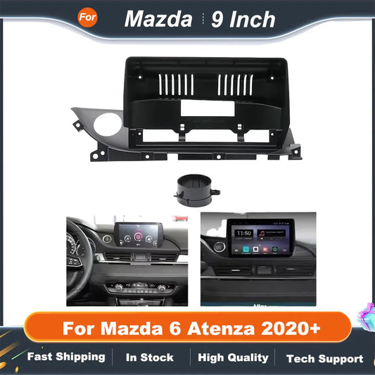 9 Inch Car Frame Fascia For Mazda 6 Atenza 2020+ Canbus Box Adapter Deceoder Android Radio Dash Fitting Panel Kit