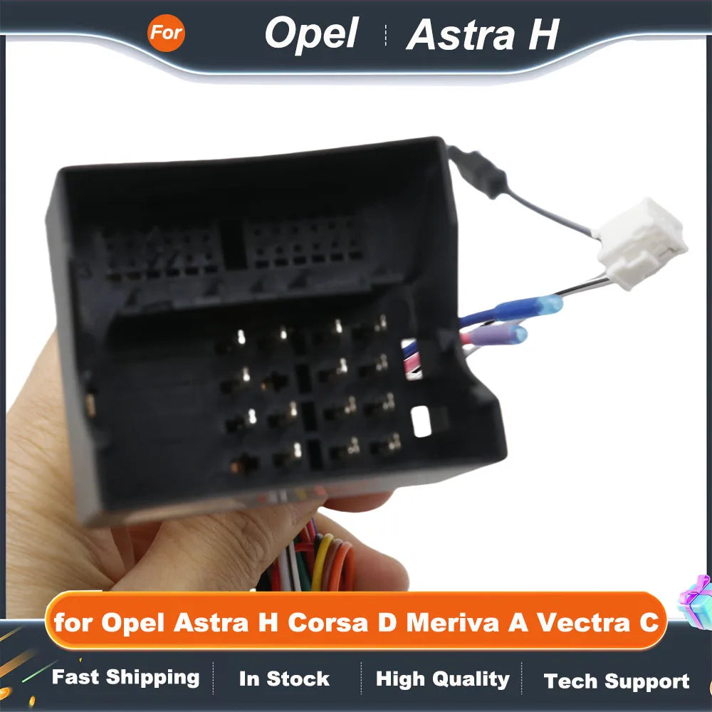 Quadlock Wiring Harness CAN Bus Decoder, 16 Pin to Quad Lock Connector Cable Adapter for Opel Astra H Corsa D Meriva A Vectra C