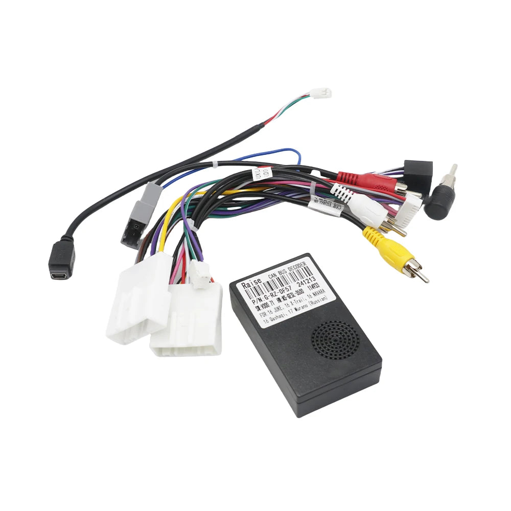 Car 16pin Audio Wiring With 360 Harness  Canbus BOX For Nissan Juke X-trail Navara  2016+ Stereo Installation Wire Adapter
