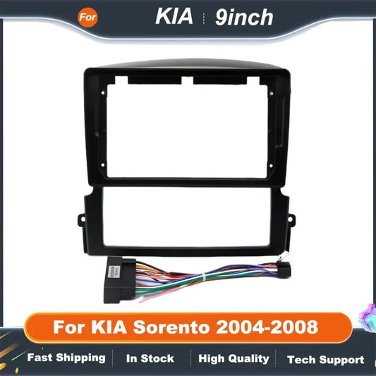 9" Car Radio Frame Big Screen DVD Fascia Frame Adapter For KIA Sorento 2004-2008 2Din Dash Installation Panel Frame Kit