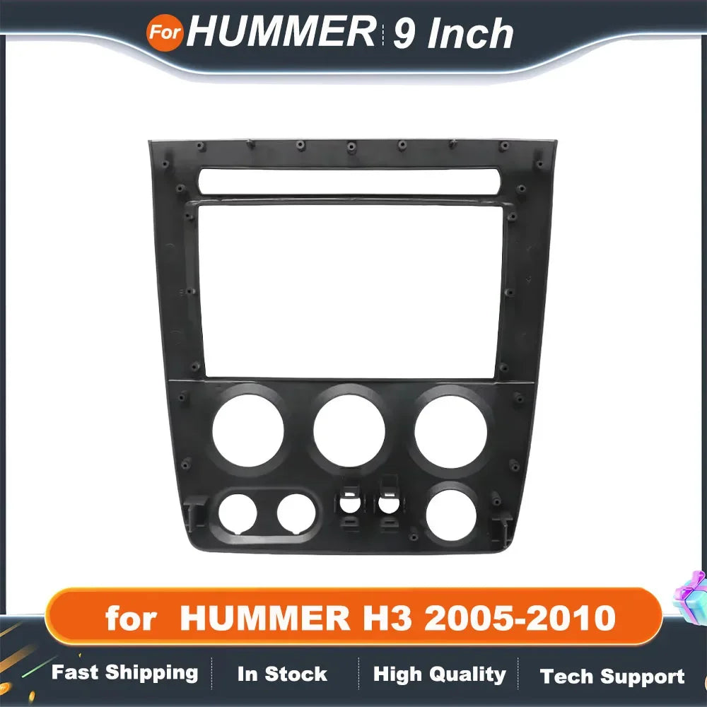 9 Inch 2Din Car Radio Fascia Frame for HUMMER H3 2005-2010 CD DVD Stereo Dash Panel Mount Kit