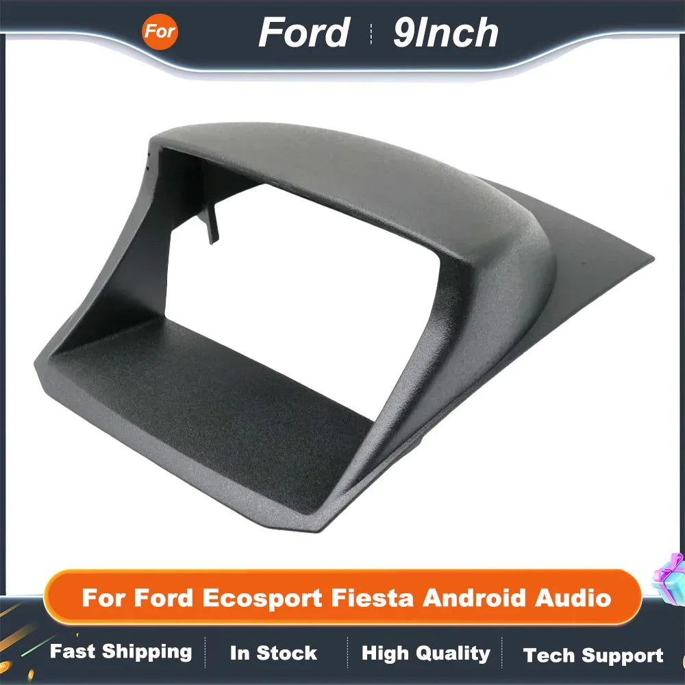 9 Inch 2 Din Car Radio Dash Frame  For Ford Ecosport Fiesta Android Audio Panel Mount Kit  Fascia Canbus Box Adapter Decoder