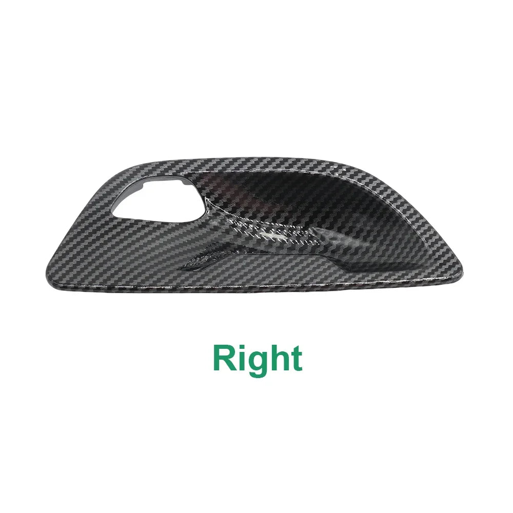 Fiber Interior Door Panel Opening Handle Bowl Cover Trim Replacement For BMW 5 Series F10 F11 520i 523i 525i 528i 535i