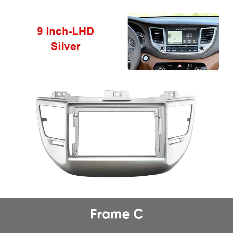 9'' For HYUNDAI TUCSON 2015-2017 Car Radio Player Panel Frame Stereo Android Cable Wire Harness Fascia Dashboard Cover