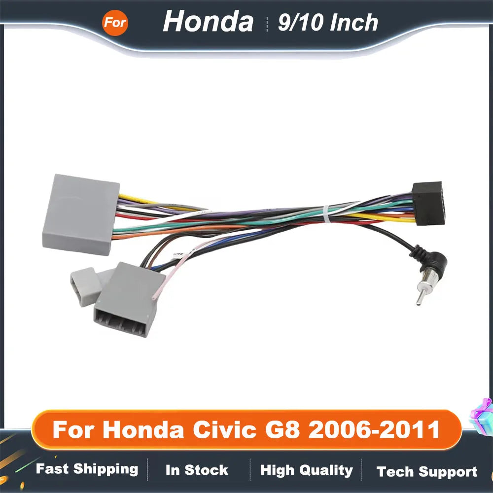9/10 Inch Car Radio Fascia Frame for Honda Civic G8 2006-2011 Android Stereo Dash Fitting Panel Kit Adapter Trim
