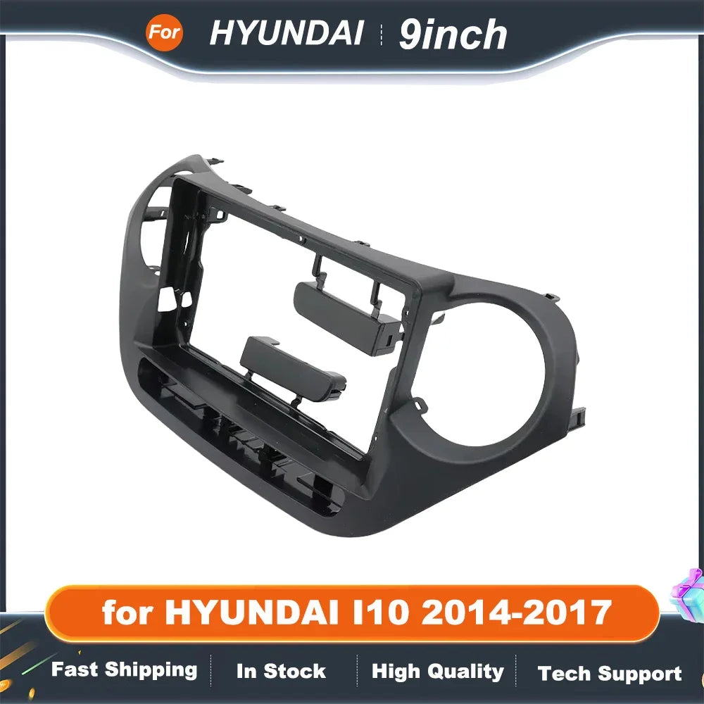 9 Inch 2 Din Car Radio Installation Plastic Fascia Panel Frame and Cable For HYUNDAI I10 2014-2017 Dash Mount Kit