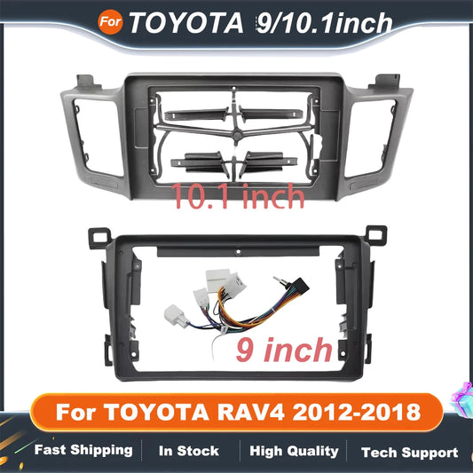 9Inch/10.1Inch Car Radio Fascias For TOYOTA RAV4 2012-2018 GPS MP5 Android Stereo Player 2 Din Head Unit Panel Dash Frame Trim