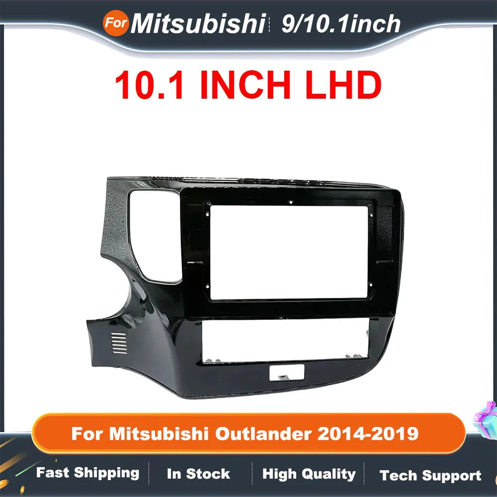 9/10.1 Inch 2 Din Car Stereo Radio Fascia Panel For Mitsubishi Outlander 2014-2019 Android Audio Frame Cover Trim Kit Face Bezel