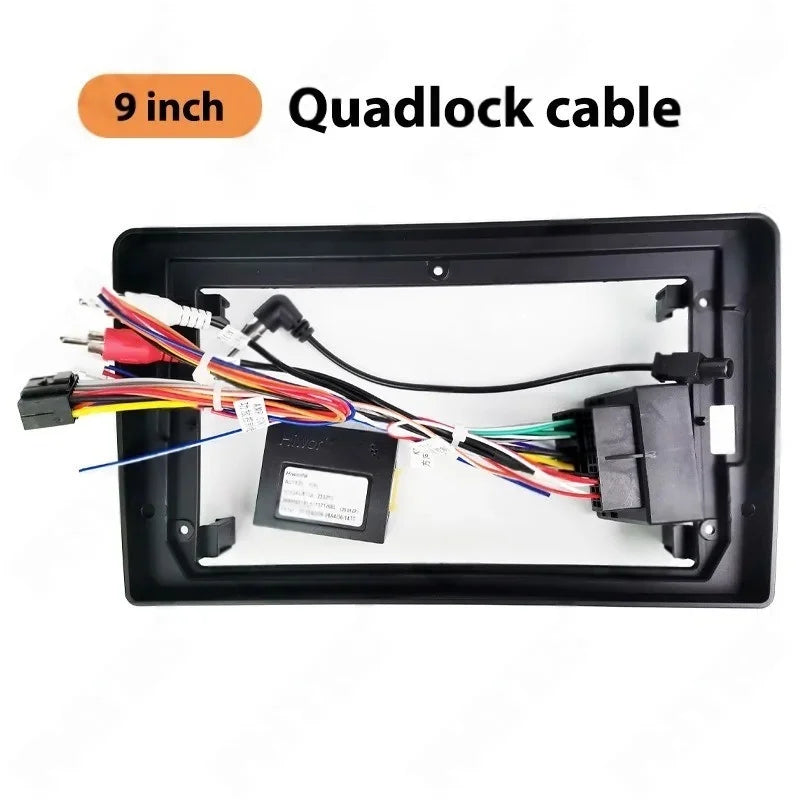 Dashboard Panel Frame for Audi A3 8P 2008 to 2012, Radio Wiring Harness Adapter, CAN Bus Decoder, for 2DIN 9" Android Multimedia