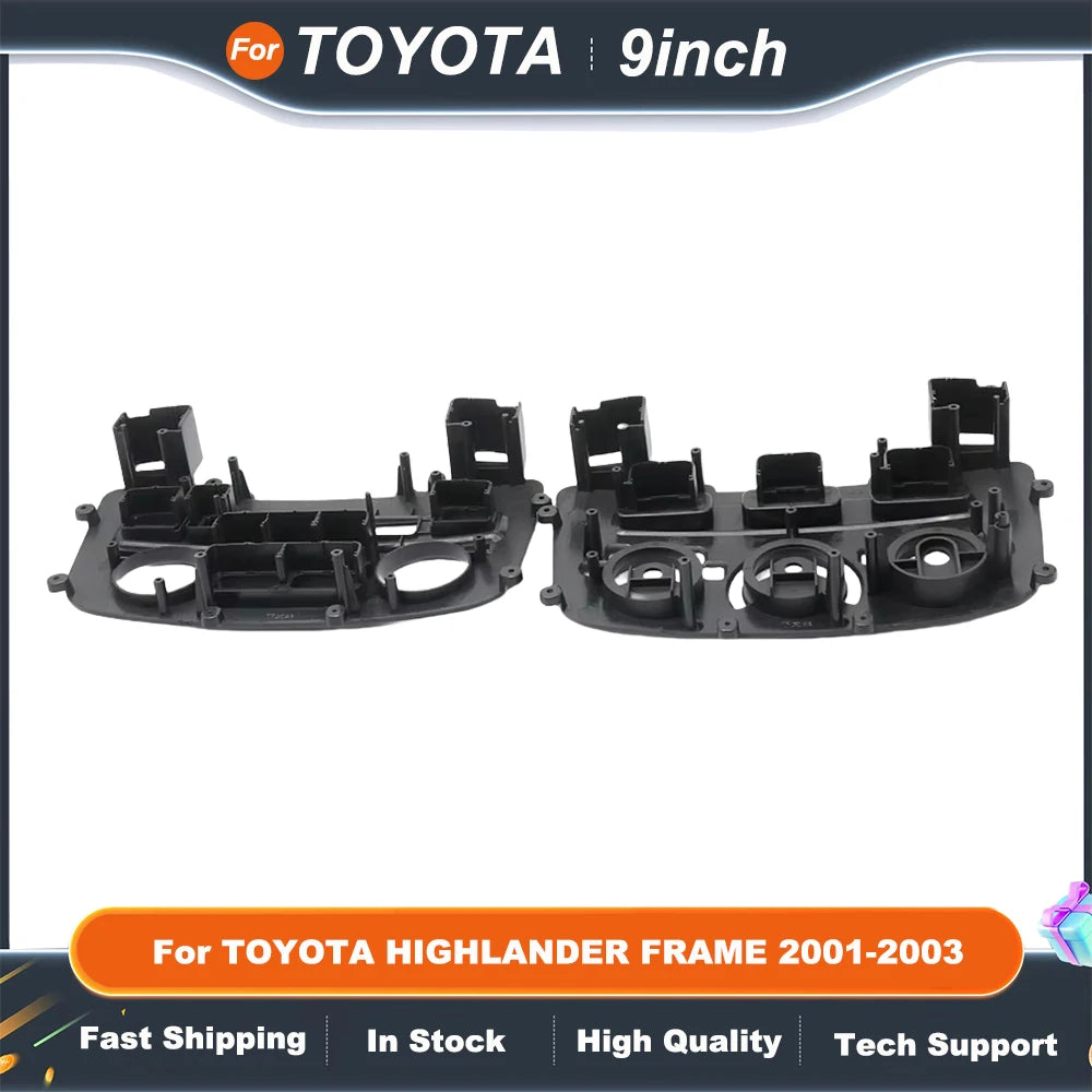 9 Inch car stereo frame For TOYOTA HIGHLANDER FRAME 2001-2003 GPS MP5 Android Player 2 Din Fascias Panel DashBoard Cover