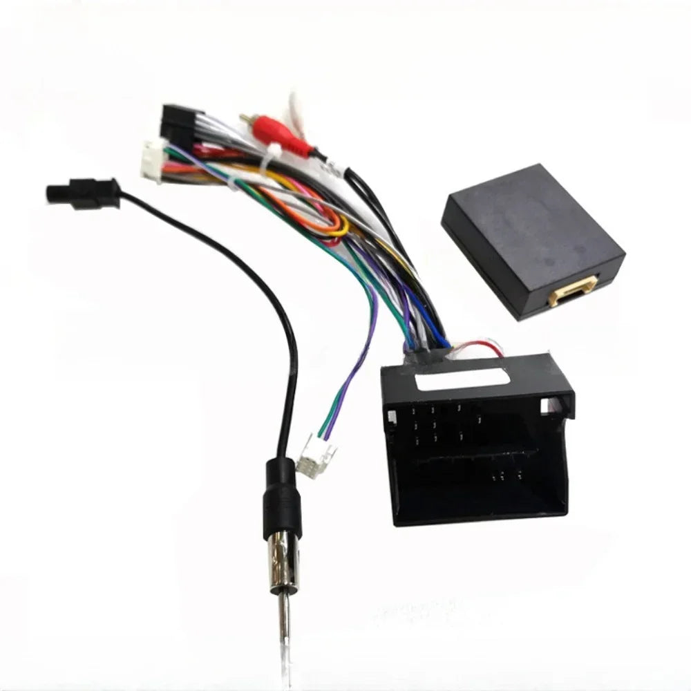 For AUDI A3 / A4 / TT 2002-2008 Android 2 Din GPS Car Radio Canbus Box Decoder Wiring Harness Adapter Power Cable