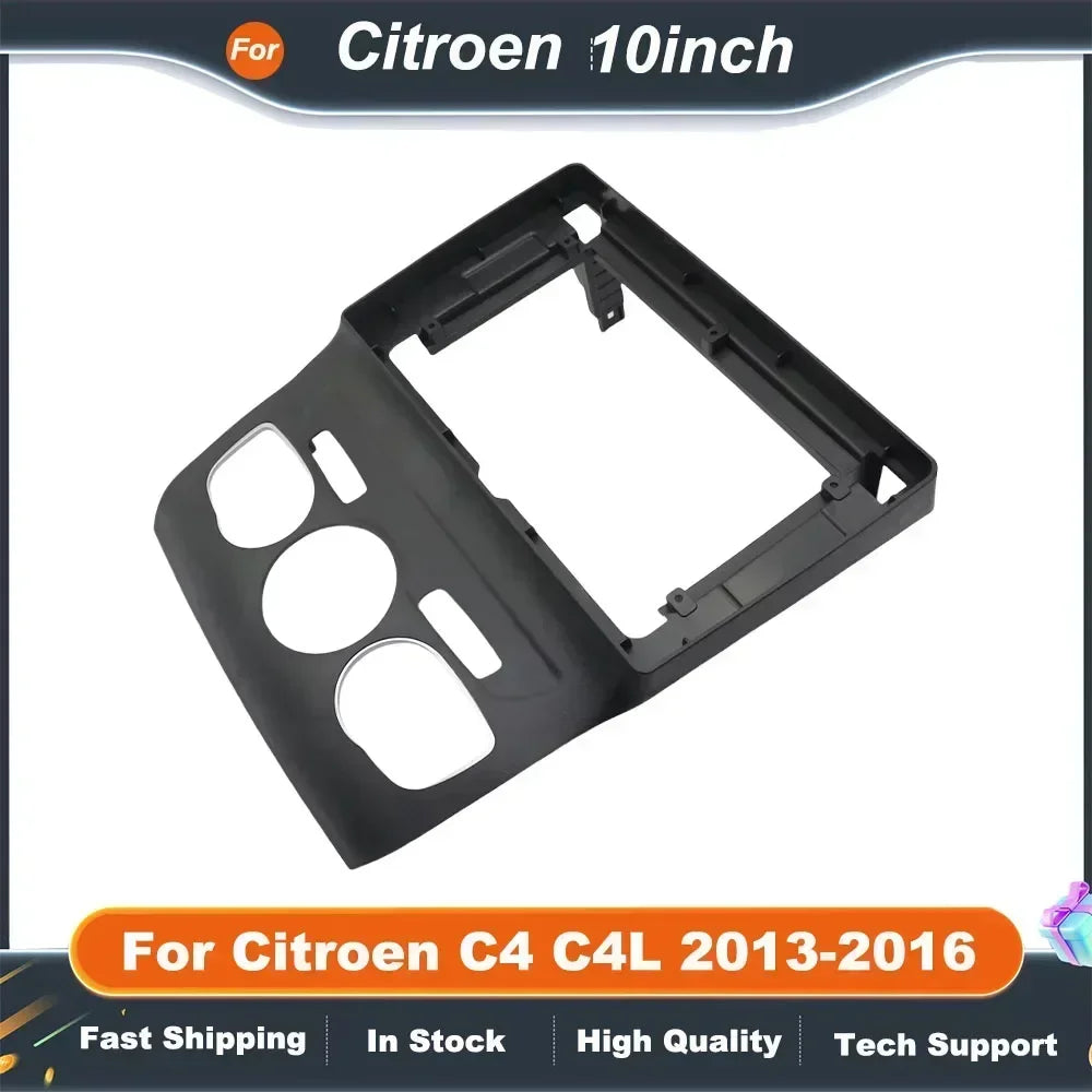 For Citroen C4  C4L 2013-2016 10 Inch Car Stereo Dash Panel Kit with CANBUS Decoder  Fascia Frame Adapter