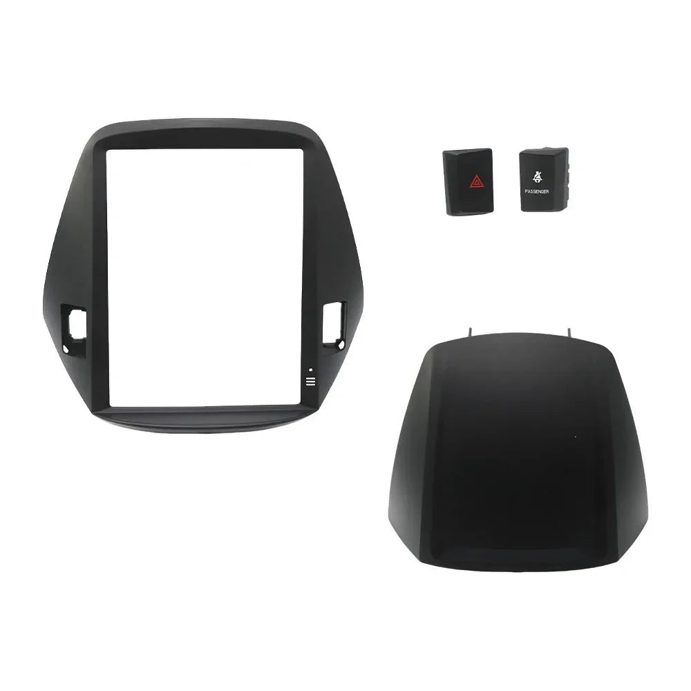 For HYUNDAI IX35 2010-2015 9.7 Inch 2 Din Car Radio Fascias Tesla Style Multimedia Frame Video Player Navigation DVD Panel Trim