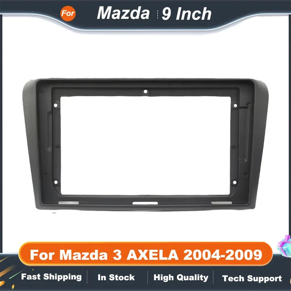 9 Inch Car Radio Fascia Frame for Mazda 3 AXELA 2004-2009 Android Dash Panel Kit with Canbus Box  Adapter