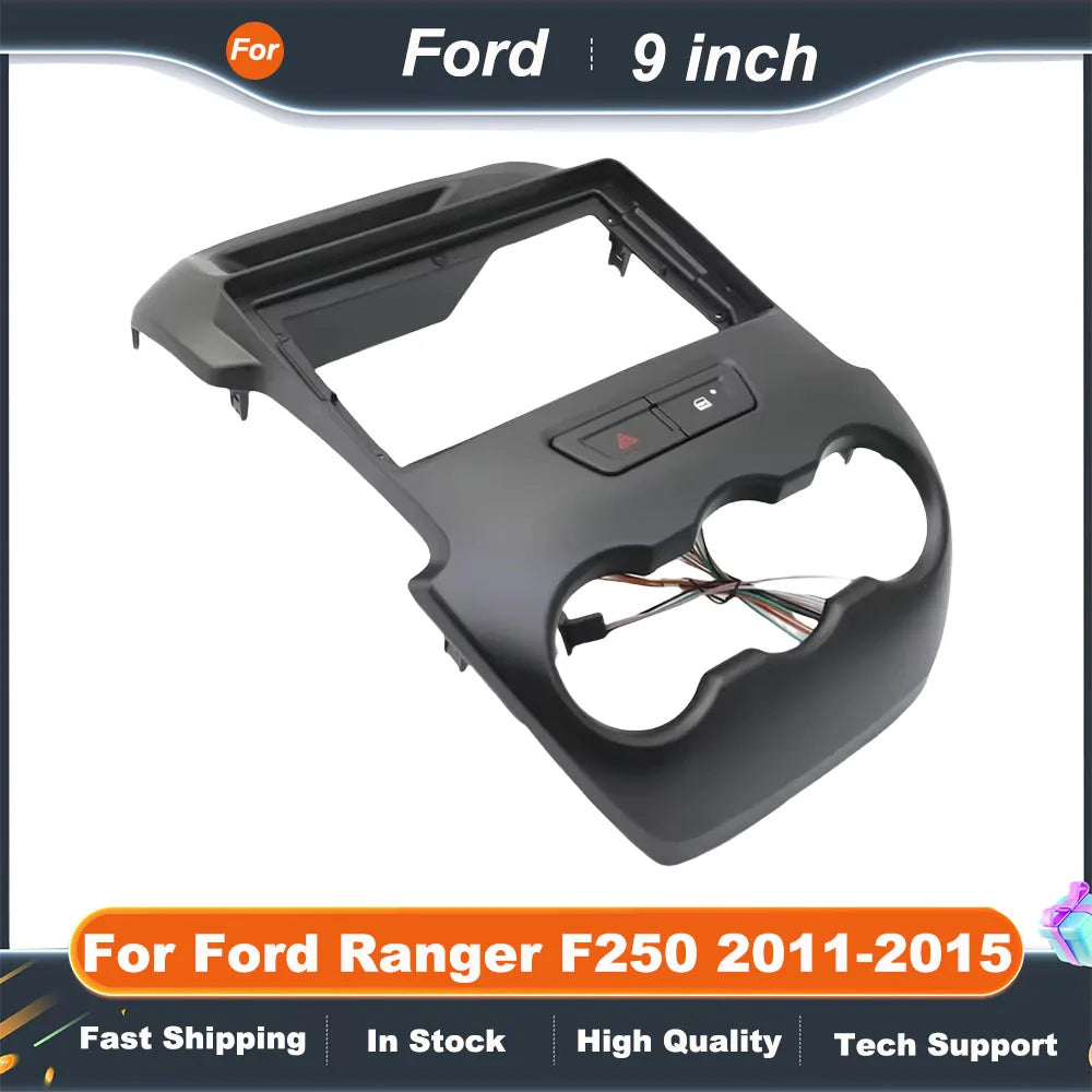 9 Inch Car Frame Fascia Adapter  For Ford Ranger F250 2011-2015 Canbus Box Decoder Android Radio Audio Dash Fitting Panel Kit