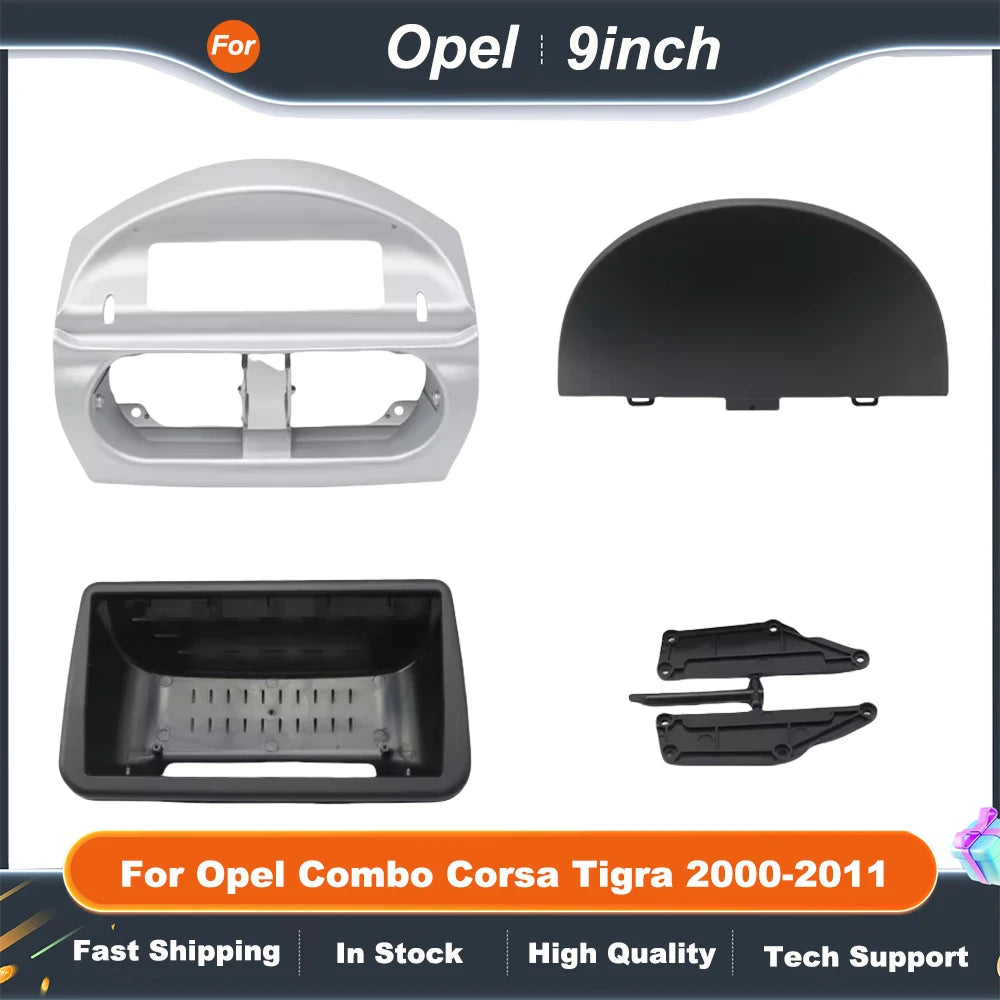 9 Inch car stereo panel Adapter  For Opel Combo Corsa Tigra 2000-2011 Canbus Box Decoder Android Radio Dash Fitting Panel Kit