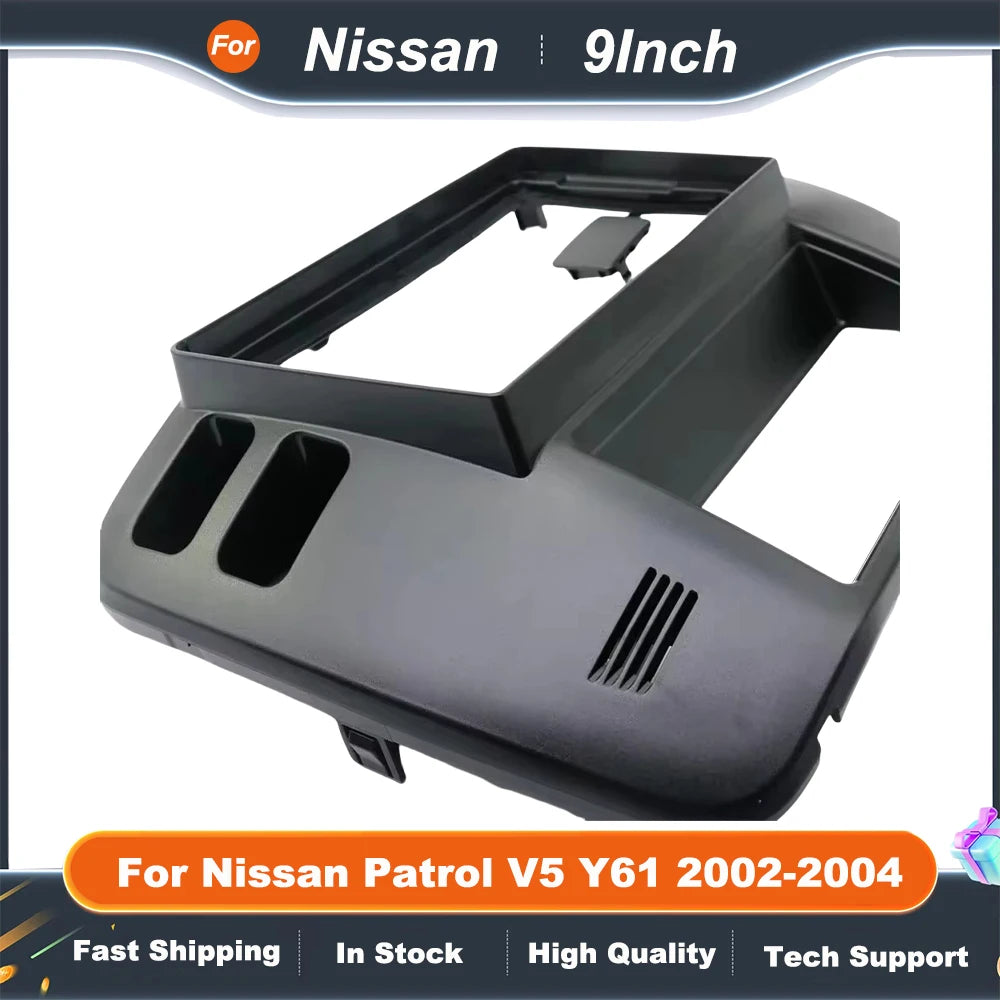 9 Inch Car Frame Fascia Adapter For Nissan Patrol V5 Y61 2002-2004 Android Radio Dash Fitting Panel Kit