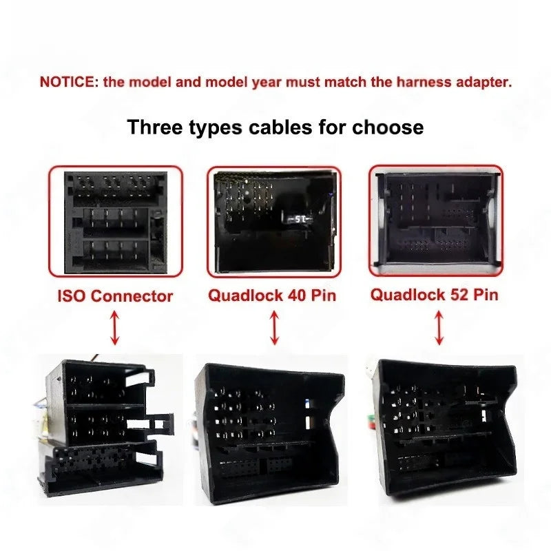 Radio Wiring Harness Adapter, CAN Bus Decoder, 16 Pin Car Android Cable, for VW Golf, Jetta, Polo, Passat, T-Roc, Octavia, Leon