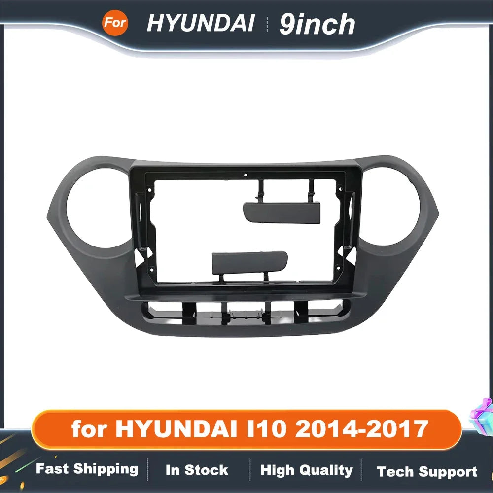 9 Inch 2 Din Car Radio Installation Plastic Fascia Panel Frame and Cable For HYUNDAI I10 2014-2017 Dash Mount Kit