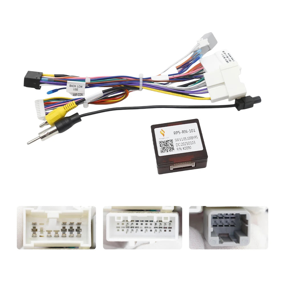 KRS-EN-03 Canbus Box for Renault Duster Clio/Kangoo/Sandero/logan/Captur 2015+ Power Cable Audio Adaptor RP5-RN-101