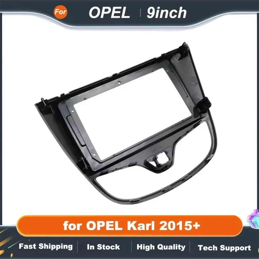 9 inch car stereo panel For OPEL Karl 2015+ Facia GPS Dash Kit Install Console 9inch Plate Adapter Bezel Trim Cover Frame