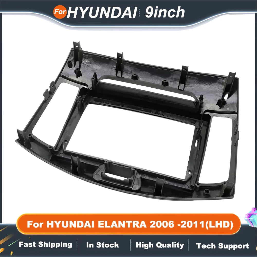 9INCH 2DIN car stereo panel For HYUNDAI ELANTRA 2006 -2011(LHD) Stereo Panel CD Trim Installation Kit Frame Dash Panel