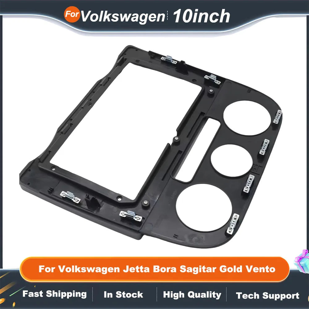 10 Inch Car Frame Fascia  For Volkswagen Jetta Bora Sagitar Gold Vento Adapter Canbus Box Android Radio Dash Fitting Panel Kit