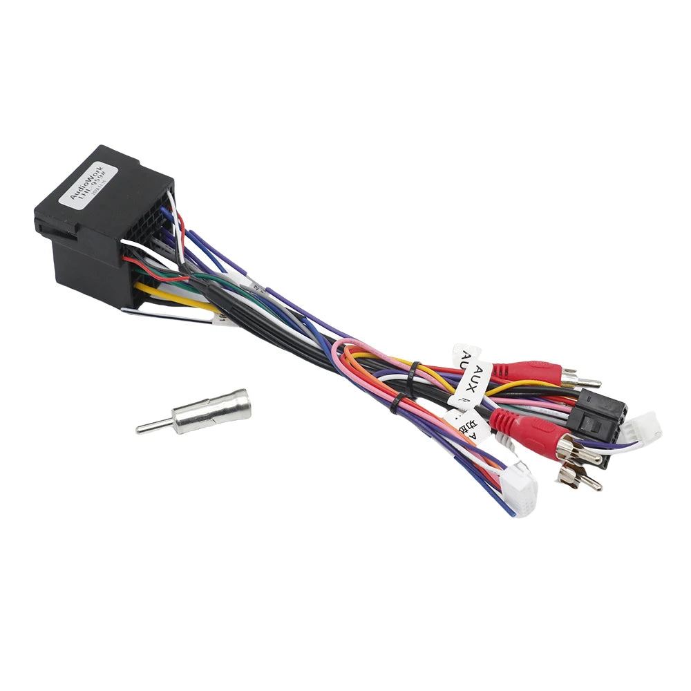 Car 16pin Wiring Harness Adapter Canbus Box Decoder Android Radio Power Cable For Fiat Doblo 500L Bravo 2008-2014