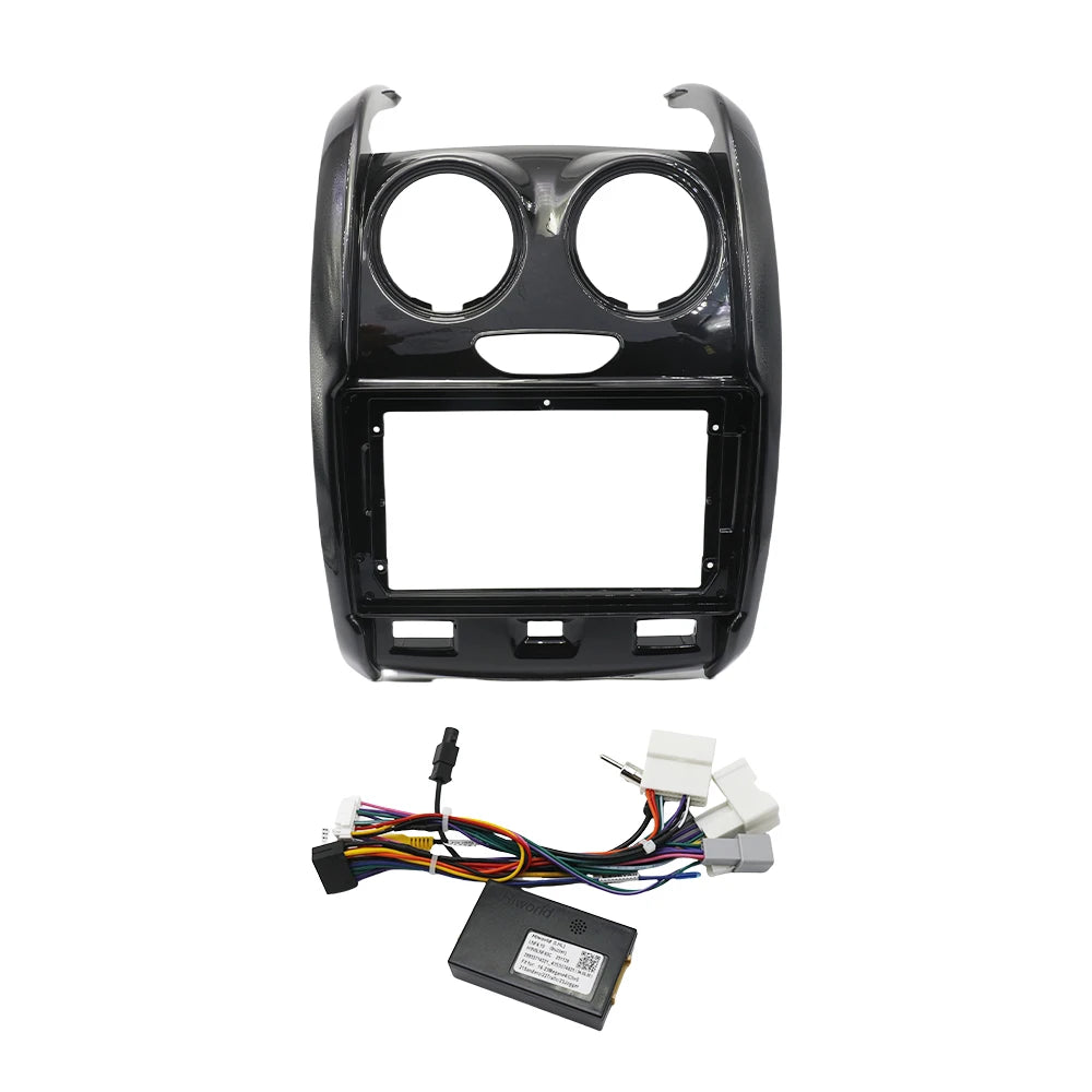 For Renault Duster 2014-2018 9 Inch Car Frame Fascia Adapter Canbus Box Decoder LADA Largus Android Radio Dash Fitting Panel Kit