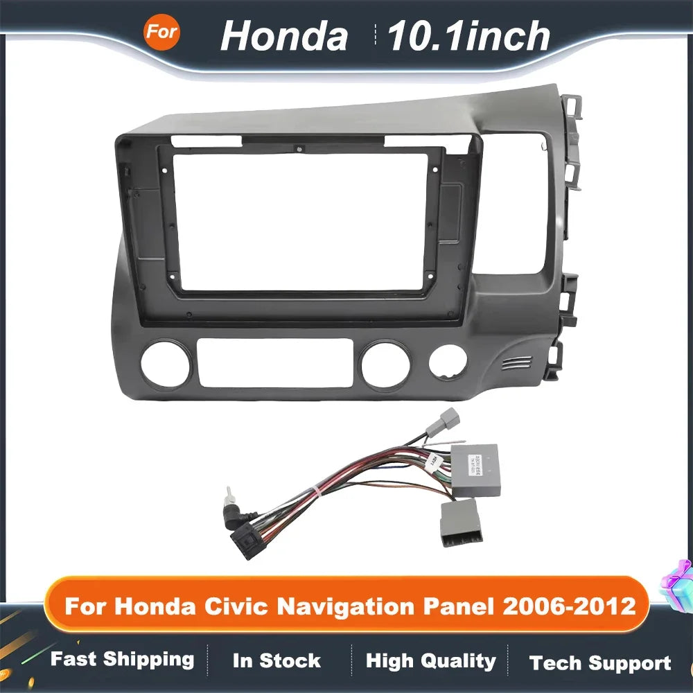 10.1 inch Car Audio Frame  for Honda Civic navigation panel  2006-2012 other auto parts car mp3 player car dashboard