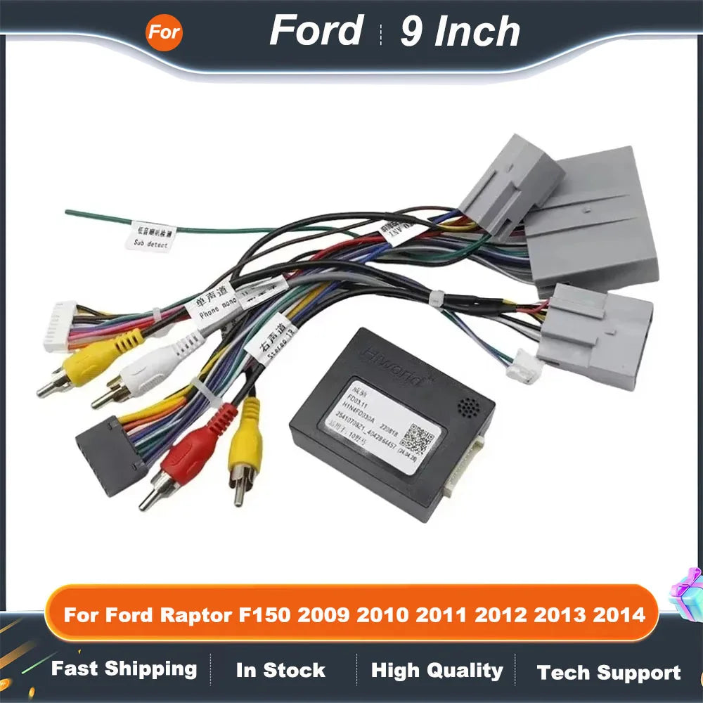 9 Inch 2DIN Car Radio Fascia Frame Dashboard Panel for Ford Raptor F150 2009 2010 2011 2012 2013 2014 Stereo Installation Kit