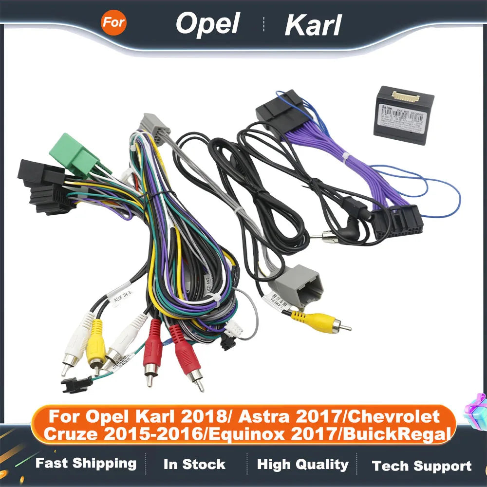 Car 16pin Radio Audio Wiring Harness Canbus Box For Opel Karl 2018/ Astra 2017/Chevrolet Cruze 2015-2016/Equinox 2017/BuickRegal