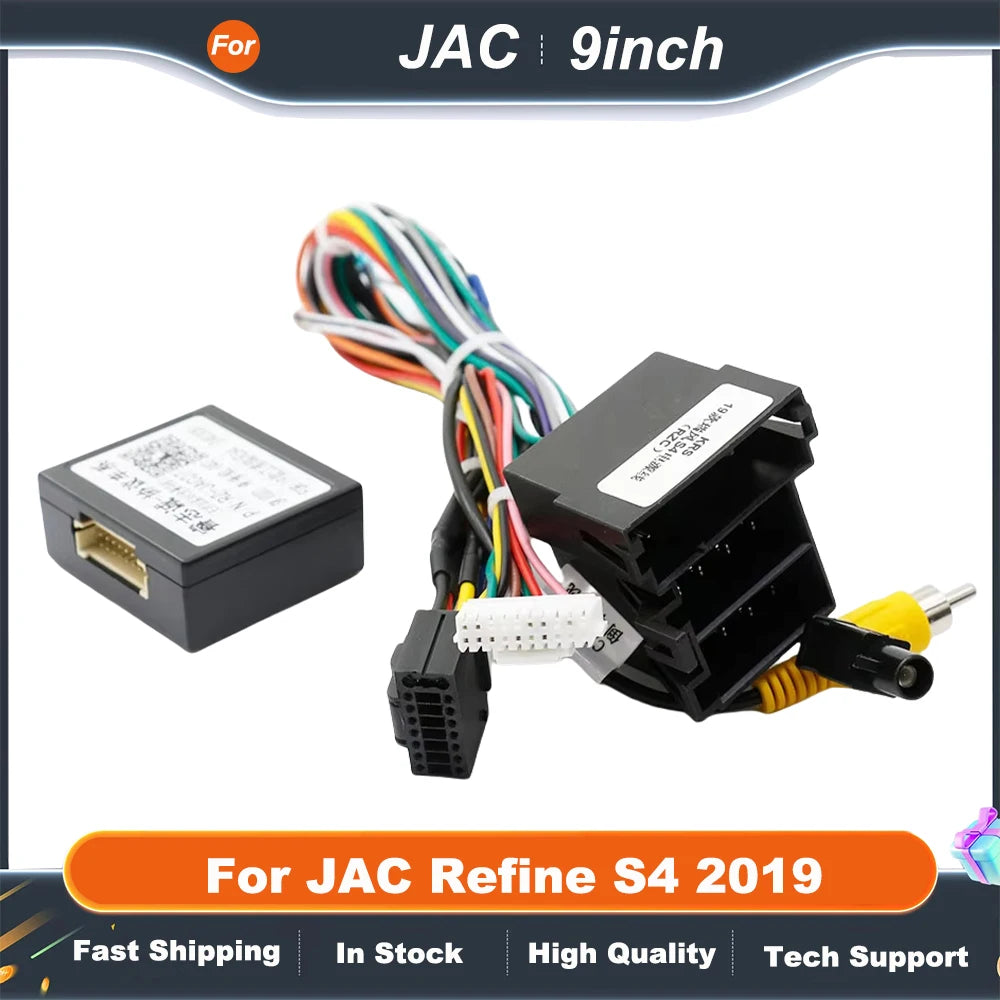 9 Inch Car Fascia Radio Panel Adapter Canbus Box Decoder For JAC Refine S4 2019 Android Big Screen Radio Dash Fitting Kit