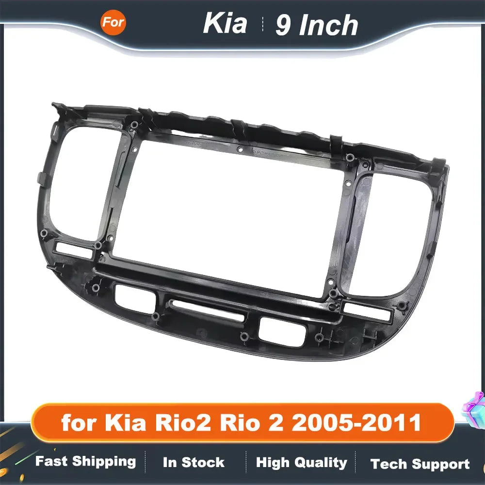 9 Inch Car Radio Fascia Frame for Kia Rio 2 2005-2011 Dashboard Stereo Panel Kit Refitting Accessories Adapter