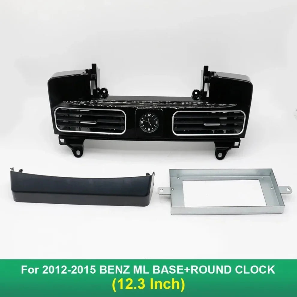 Car Stereo Frame For 2012-2015 12.3 Inch 31.242cm for BENZ ML BASE+ROUND CLOCK Car Radio Stereo Android Player Fascias Panel
