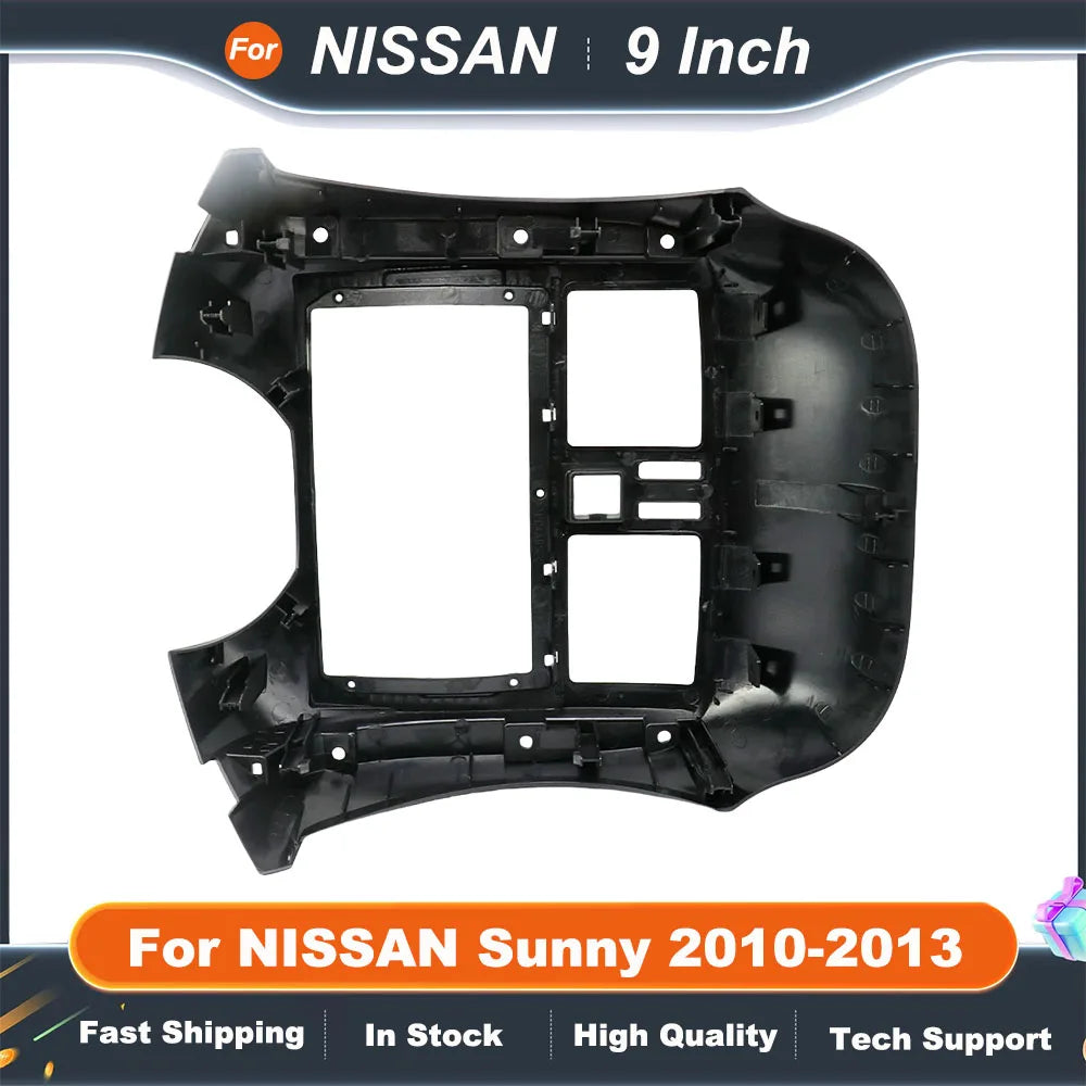 9 Inch 2 Din Car Radio Fascia Panel Frame For NISSAN Sunny 2010-2013 Installation DVD GPS Mp5 Plastic Dash Mount Kit