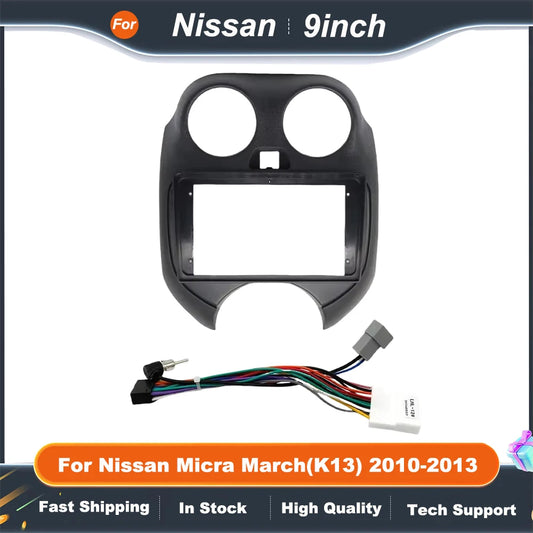 9 Inch car multimedia frame For Nissan Micra March(K13) 2010-2013 Android Radio Dash Fitting Panel Kit