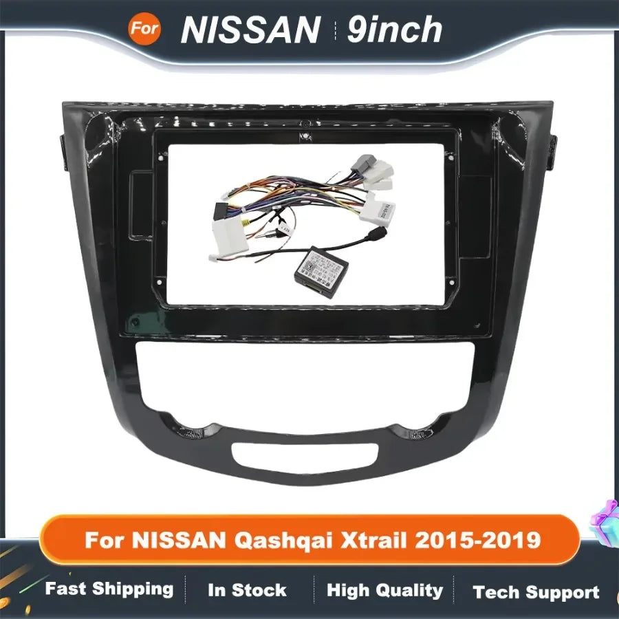 10.1-Inch Car Radio Frame Double Din DVD GPS MP5 Plastic Fascia Panel for NISSAN QASHQAI XTRAIL 2015-2019