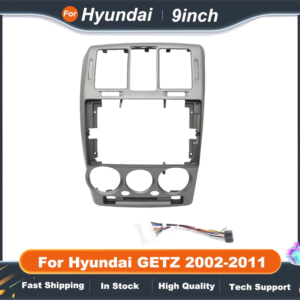 9 Inch Car Radio Frame For Hyundai GETZ 2002-2011 Android MP5 GPS Stereo Player 2 Din Head Unit Fascia Panel Dash Frame