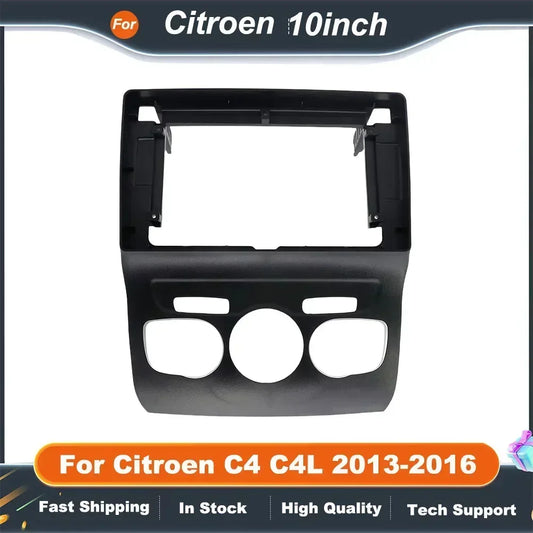 For Citroen C4  C4L 2013-2016 10 Inch Car Stereo Dash Panel Kit with CANBUS Decoder  Fascia Frame Adapter