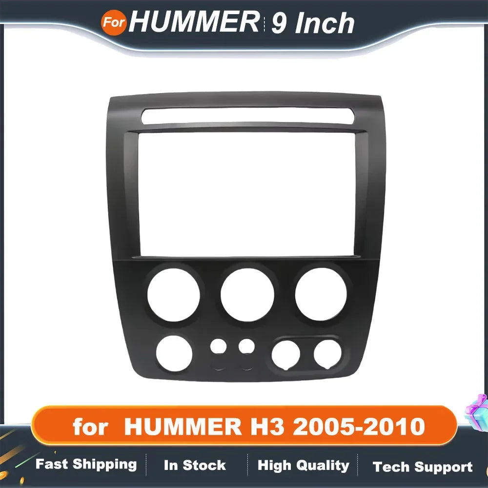 9 Inch 2Din Car Radio Fascia Frame for HUMMER H3 2005-2010 CD DVD Stereo Dash Panel Mount Kit
