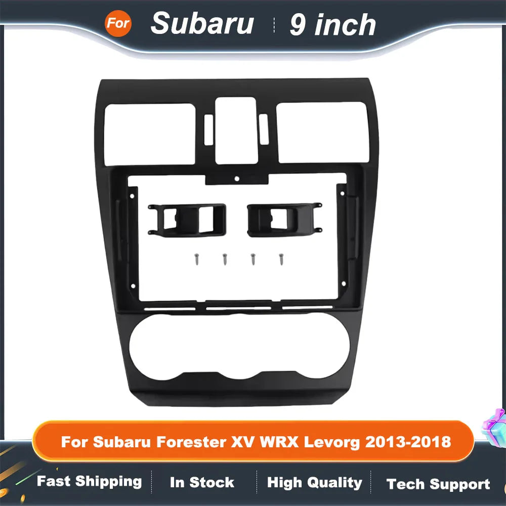 9 Inch Car Frame Fascia Adapter  For Subaru Forester XV WRX Levorg 2013-2018 Android Radio Dash Fitting Panel Kit