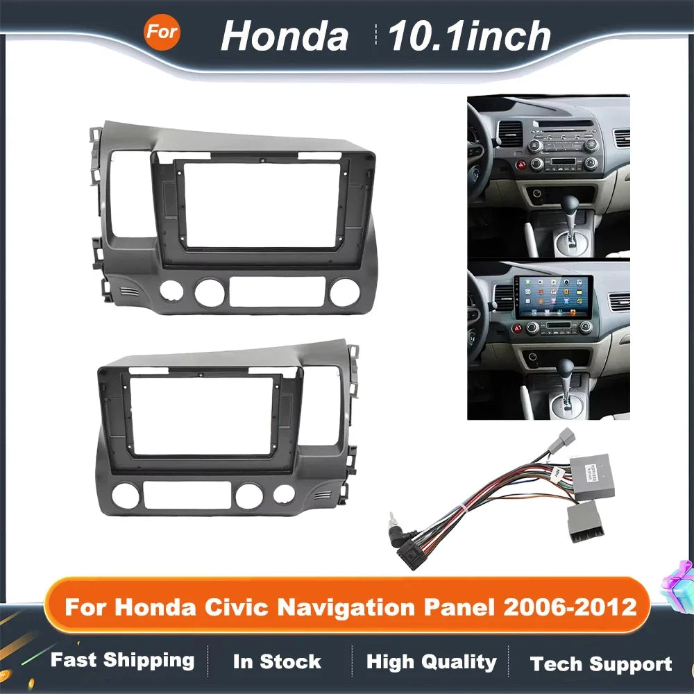 10.1 inch Car Audio Frame  for Honda Civic navigation panel  2006-2012 other auto parts car mp3 player car dashboard