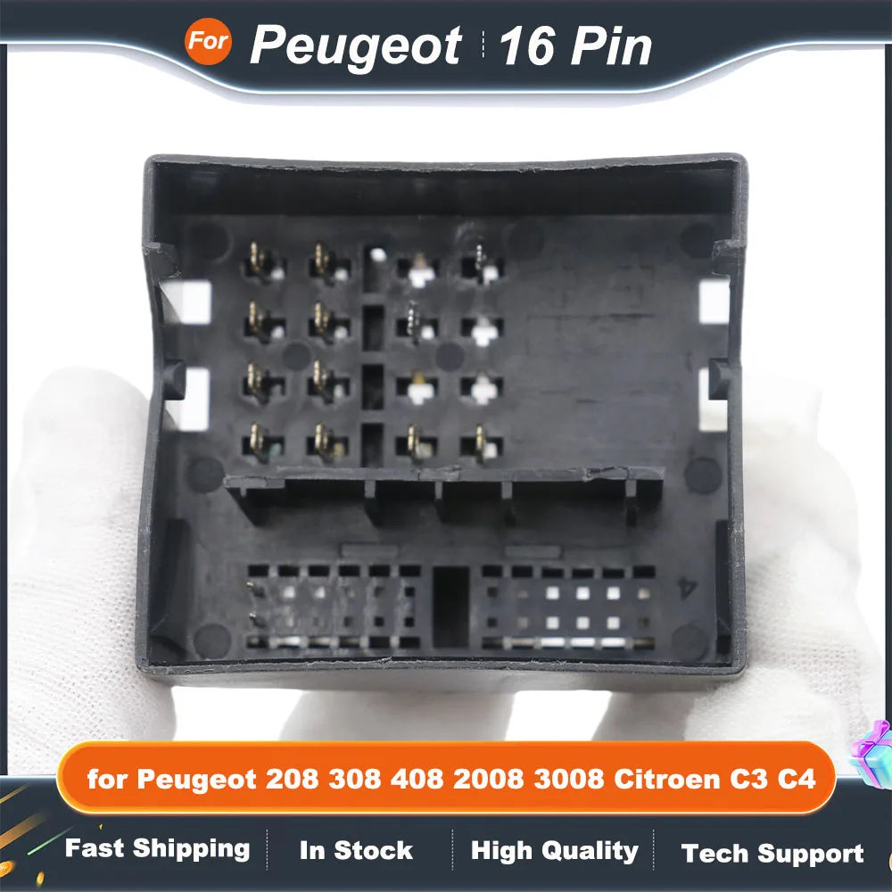 16 Pin to 56Pin Wiring Harness CAN Bus Decoder Connector Head Unit Cable Adapter for Peugeot 208 308 408 2008 3008 Citroen C3 C4