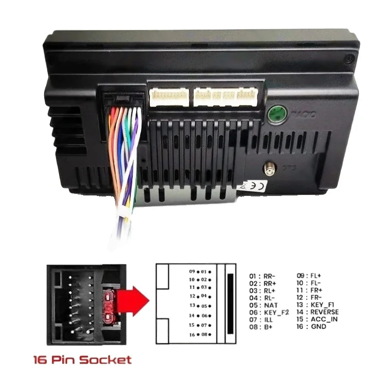 16 Pin to 24Pin Radio Wiring Harness Car Android Head  Unit Cable Adapter for Ford Explorer F150 F250 Fusion Mustang 2006 - 2009